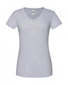 Dames T-shirt V Hals Iconic FOTL 61-444-0 heather grey